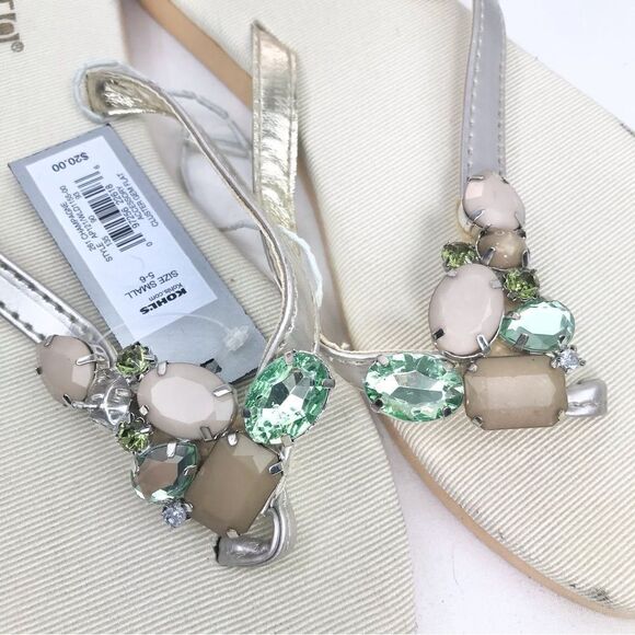 Vineyard Vines Gold Pattern and Apt. 9 Gem Sparkle FlipFlop Sandal Bundle - Picture 6 of 14